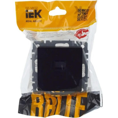 Розетка с/у компьютерная 1xRJ45, IP20, IEK BRITE [BR-K10-1-K02] черный