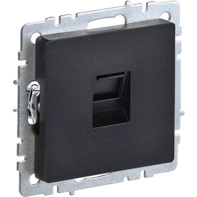 Розетка с/у компьютерная 1xRJ45, IP20, IEK BRITE [BR-K10-1-K02] черный