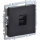 Розетка с/у компьютерная 1xRJ45, IP20, IEK BRITE [BR-K10-1-K02] черный