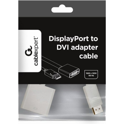 Переходник DisplayPort-DVI 20M/29F, Cablexpert [A-DPM-DVIF-002-W]