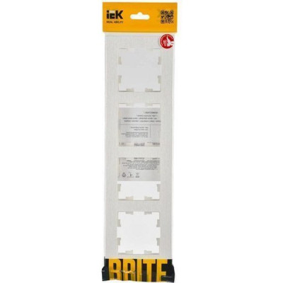 Рамка 4п, IP20, IEK BRITE [BR-M42-K01] белый