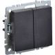 Выключатель с/у 2-кл 10А, IP20, IEK BRITE [BR-V20-0-10-K02] черный