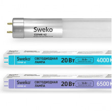Лампа LED G13/T8 трубка, 20W, 1200мм, 6500K, 1900Лм, Sweko [42LEDT8-20W-230-6500K-G13-P][30]