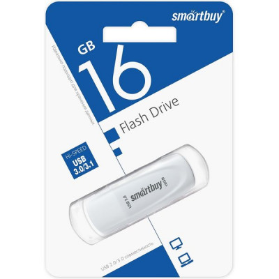 Накопитель USB Flash 16Gb SmartBuy Scout White, USB3.0
