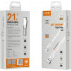 Кабель USB - microUSB, 1.0м, 2.1А, LDNIO LS551 [LD_C3827] медь, 60 жил, ПВХ, плоский, белый