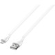 Кабель USB - microUSB, 1.0м, 2.1А, LDNIO LS551 [LD_C3827] медь, 60 жил, ПВХ, плоский, белый