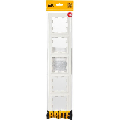Рамка 5п, IP20, IEK BRITE [BR-M52-K01] белый