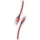 Кабель USB - Type-C, 2.0м, 3A, SmartBuy [iK-3122-S14rb] красный/черный