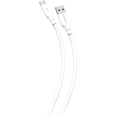 Кабель USB - Type-C, 1.0м, 3A, SmartBuy [iK-3112-S25w] белый