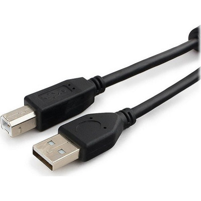 Кабель USB2.0 AM - BM, 3м, экран, ферр. фильтры, Cablexpert [CCF2-USB2-AMBM-10] черный