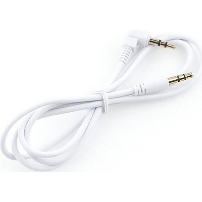 Кабель аудио джек3.5(папа) - джек3.5(папа) AUX, 1.0м, Cablexpert [CCAB-01-35MML-1MW] белый