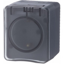 Розетка о/у 2P+E 16A, IP54, со шторками, Schneider Electric ATLASDESIGN PROFI [ATN544045] антрацит