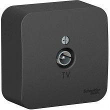 Розетка о/у TV, 1DB, оконечный, изол.пл., Schneider Electric Blanca [BLNTA000016] антрацит
