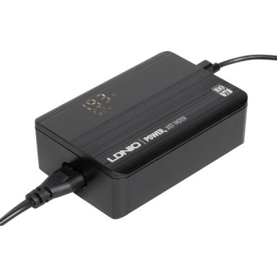 Зарядное устройство LDNIO, 1xUSB-A+3xUSB-C, max100W, GaN+LED дисплей/PD+PPS+SCP+QC4+ [A4809C] черный