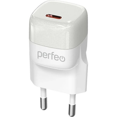 Зарядное устройство Perfeo, PD, с разъемом Type-C, GaN, 20W [I4651] белый