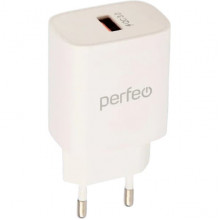 Зарядное устройство Perfeo, USB, QC3.0, 18W [I4659] белый