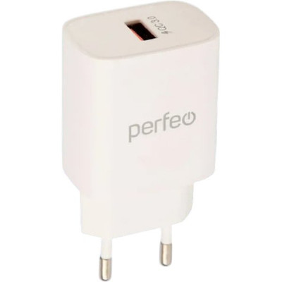 Зарядное устройство Perfeo, USB, QC3.0, 18W [I4659] белый