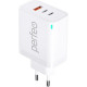 Зарядное устройство Perfeo, PD, с разъемом USB+2xType-C, GaN, 65W [I4655] белый