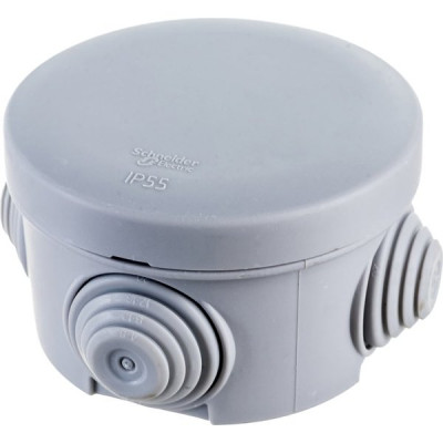 Коробка распаячная о/у d65*45мм, IP55, 4вх, Systeme Electric [IMT35093][150] серый