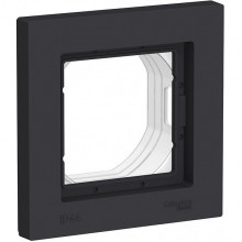 Рамка 1п, IP44, Schneider Electric ATLASDESIGN AQUA [ATN441001] карбон, НЕСОВМЕСТИМО С IP20!