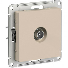 Розетка с/у TV одиночная, IP20, Schneider Electric ATLASDESIGN [ATN001293] песочный