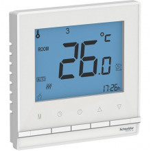 Термостат для теплого пола с/у, дисплей, датч +5-35C, Schneider Electric ATLASDESIGN [ATN000138] бел