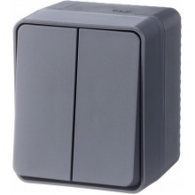 Выключатель о/у 2-кл 10А, IP54, Schneider Electric ATLASDESIGN PROFI [ATN544051] антрацит