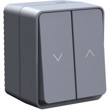 Выключатель о/у 2-кл 10А, IP54, для жалюзи, Schneider Electric ATLASDESIGN PROFI [ATN544019] антрац