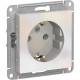 Розетка с/у 2P+E 16A, IP20, Schneider Electric ATLASDESIGN [ATN000443] жемчуг
