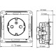 Розетка с/у 2P+E 16A, IP20, Schneider Electric ATLASDESIGN [ATN001243] песочный