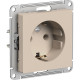 Розетка с/у 2P+E 16A, IP20, Schneider Electric ATLASDESIGN [ATN001243] песочный