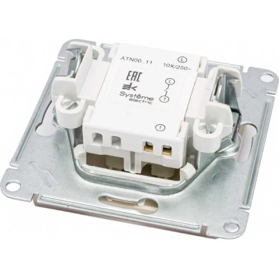 Выключатель с/у 1-кл 10А, IP20, Schneider Electric ATLASDESIGN [ATN001211] песочный