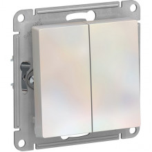 Переключатель перекрестный с/у 2-кл 10А, IP20, Schneider Electric ATLASDESIGN [ATN000473] жемчуг