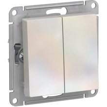 Переключатель с/у 2-кл 10A, IP20, Schneider Electric ATLASDESIGN [ATN000465] жемчуг 