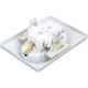 Розетка с/у 2x2P+E 16A, IP20, со шторками, Schneider Electric Glossa [GSL000326] алюминий