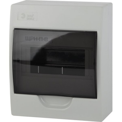 Бокс ЩРН-П  8м навесной пластик IP40, 198*184*95, без шин, ЭРА SIMPLE [BOXS08_E]