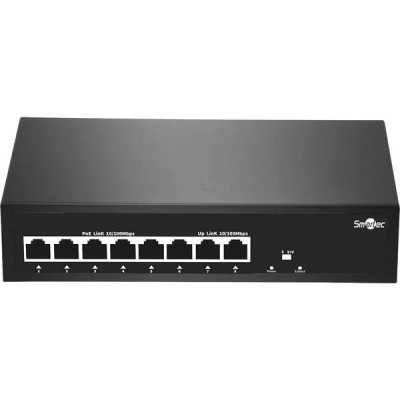 Коммутатор PoE  6PoE[100Mbps] + 2Uplink[100Mbps] Smartec; 50Вт; AC 220В; IP44 [ST-NS206MB-MD]