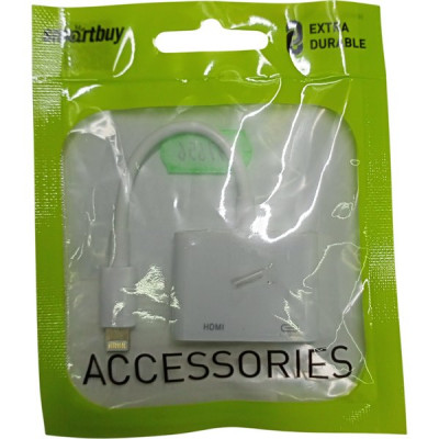Переходник Lightning - HDMI M/19F, SmartBuy [A252]