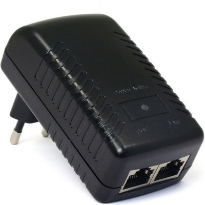 Инжектор PoE Amatek 1PoE OUT[100Mbps] + 1Uplink[100Mbps]; 24Вт; AC 220В; IP44 [AN-PI24]