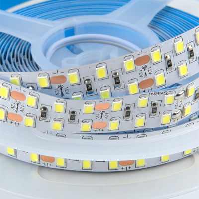 Лента LED 12В IP20 SMD2835 240/м, б/ней, 19.2Вт/м, двухряд., 5м/ц.1м [GLS-2835-240-19.2-12-IP20-D-4]