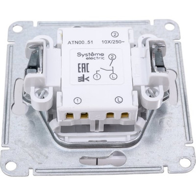 Выключатель с/у 2-кл 10А, IP20, Schneider Electric ATLASDESIGN [ATN001351] лотос