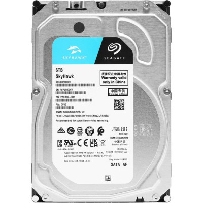 Жесткий диск  6.0Tb Seagate ST6000VX009 Skyhawk SATA-III 5900rpm 256MB, для видеонаблюдения